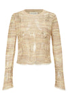 SWAYING/KNIT section dyed hollow bottoming shirt SW-SW24SS1T61-QIANZONG light brown PS86